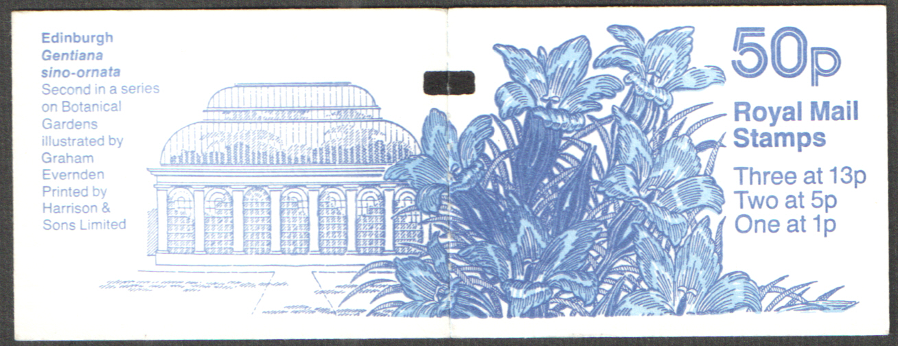 (image for) FB44 / DB14(5) + BMB Botanical Gardens No.2 50p Folded Booklet